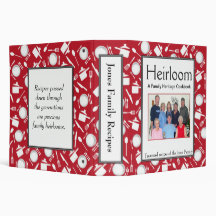 Family Cookbook - Customize 2-inch RED Binders
