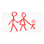 family dad mom kid photo greeting card