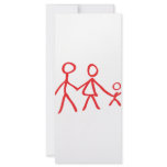 family dad mom kid rack card template