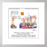 FAMILY DINNER Cartoon Poster by April McCallum