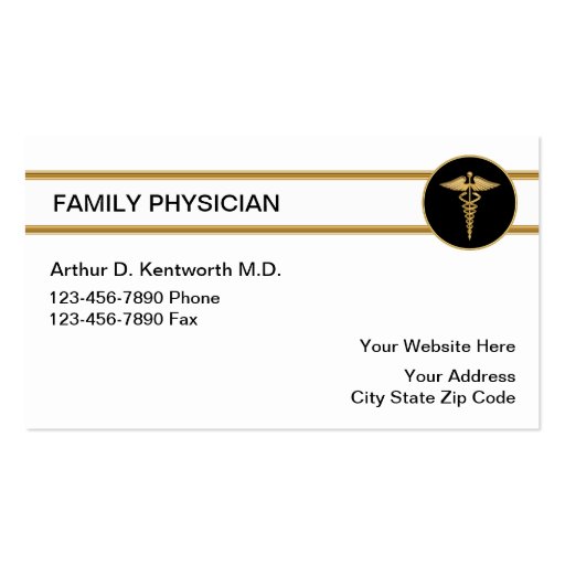 Family Doctor Business Cards (front side)