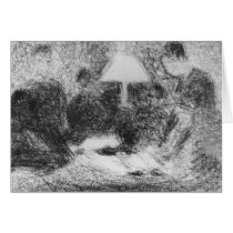 Family evening by Georges Seurat Card