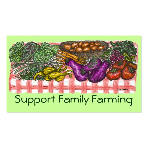 Family Farming profile card Business Cards (front side)
