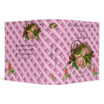 Family Favorite Recipes -- Pink Rose design 3 Ring Binders