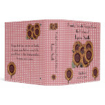 Family Favorite Recipes -- Sunflower design Vinyl Binders