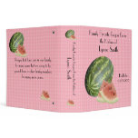 Family Favorite Recipes -- Watermelon design Binder