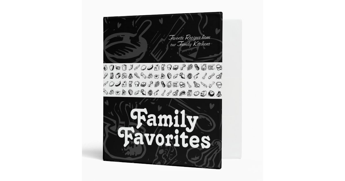 Family Favorites CookBook Binder Zazzle