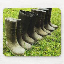 Family Gumboots for the Farm Mouse Pads