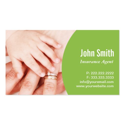 Family Hands Insurance Agency Business Card (front side)