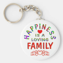 Family Happiness Key Chain