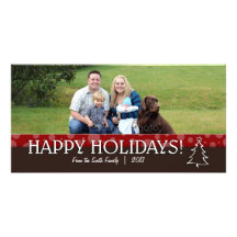 Family Happy Holidays Photo Card