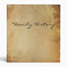 FAMILY HISTORY binder folder file