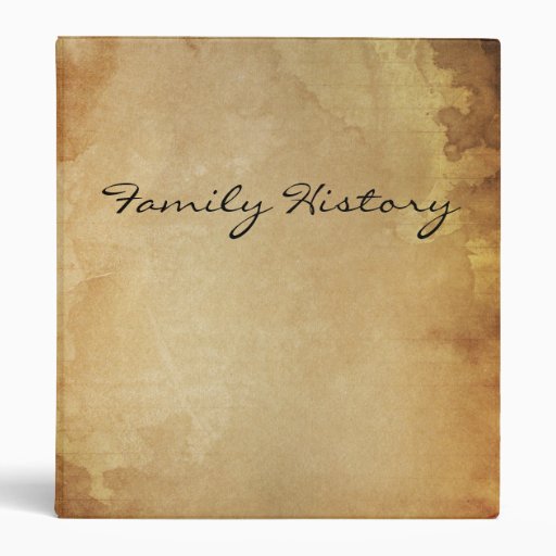 FAMILY HISTORY binder folder file Zazzle