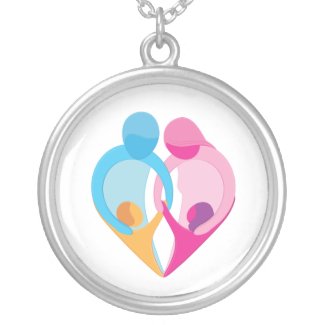 Family Love Heart Symbol Necklace