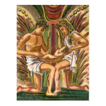 Family love symbol postcard