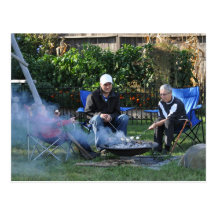 Family Marshmellow Roast Postcard