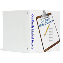 Family Medical Records binders