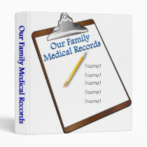 Family Medical Records binders