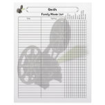 Family Movie List Page letterhead