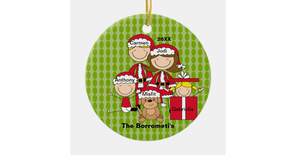 family of 4 christmas ornament zazzle family of 4 christmas ornament zazzle