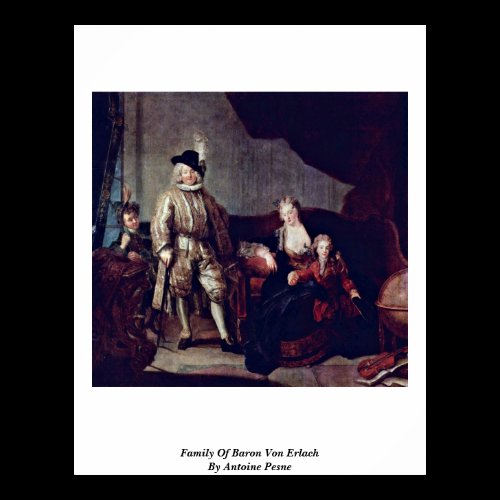 Family Of Baron Von Erlach By Antoine Pesne Print