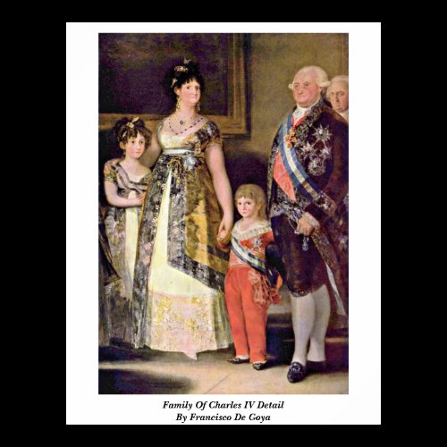 Family Of Charles Iv Detail By Francisco De Goya Print