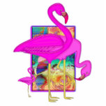 Family of Flamingos Photo Sculpture