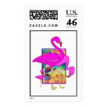Family of Flamingos Postage Stamps