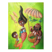 Family of Mermaids postcards