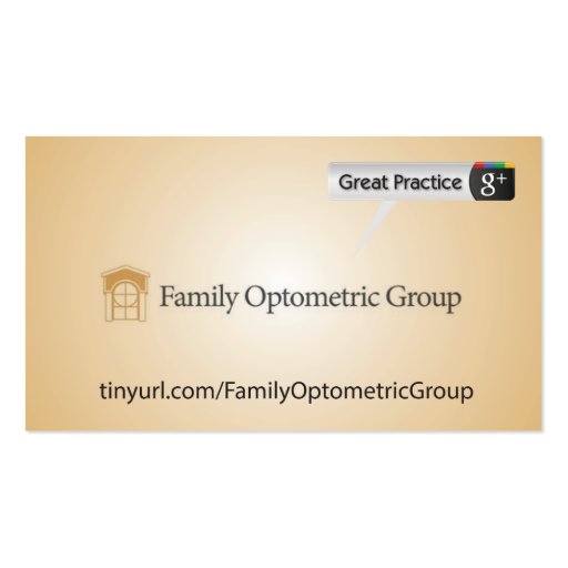 Family Optometric Group Business Card Template (front side)