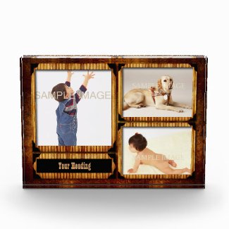 Family photo country wood template acrylic award