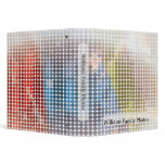 Family Photographs Halftone Dots Pattern Vinyl Binder