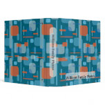 Family Photographs Retro Pattern 3 Ring Binder
