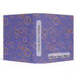 Family Photographs Retro Purple Cirlcles Vinyl Binder