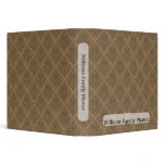 Family Photos Brown Vintage Pattern Binder