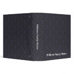Family Photos Dark Purple Pattern 3 Ring Binder