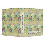 Family Photos Floral Vintage Pattern Vinyl Binder