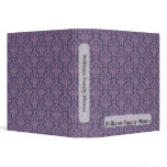 Family Photos Purple Pattern Vinyl Binders