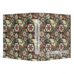 Family Photos Vintage Abstract Floral Pattern Vinyl Binder