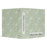 Family Photos Vintage Flowers Pattern 3 Ring Binders