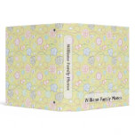 Family Photos Vintage Flowers Pattern Vinyl Binders