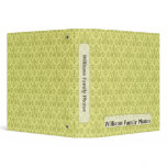 Family Photos Vintage Green Pattern 3 Ring Binder