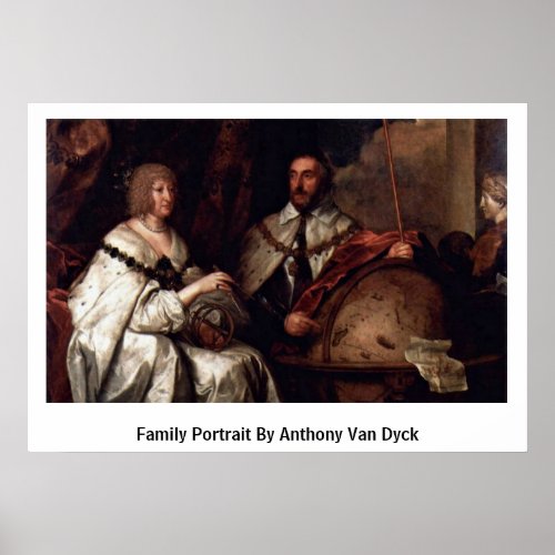 Family Portrait By Anthony Van Dyck Poster