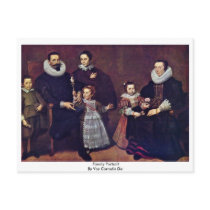 Family Portrait By Vos Cornelis De Postcard