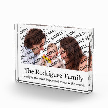 Family Portrait Photograph Gift Template Acrylic Award