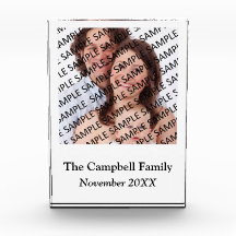 Family Portrait Photograph Gift Template Acrylic Award