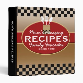 Family Recipes Personalized Vinyl Binder