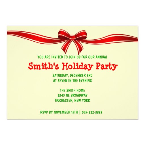 Family Reindeer Christmas Party Invite