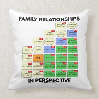 Family Relationships In Perspective (Genealogy) Pillows
