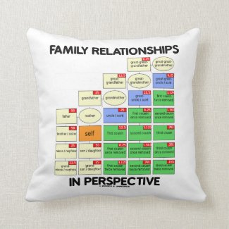 Family Relationships In Perspective (Genealogy) Pillows